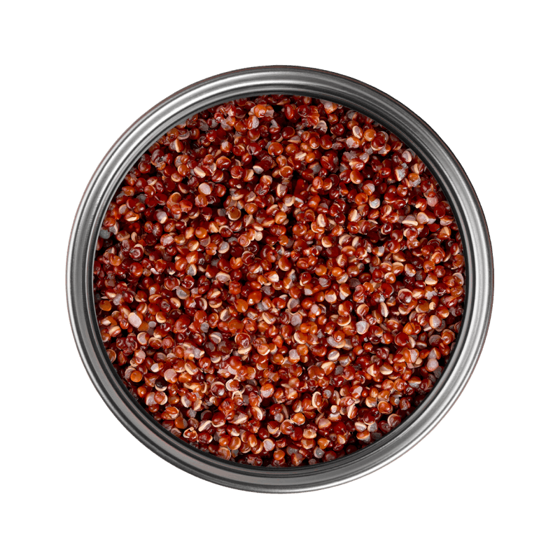 Red quinoa - Open can